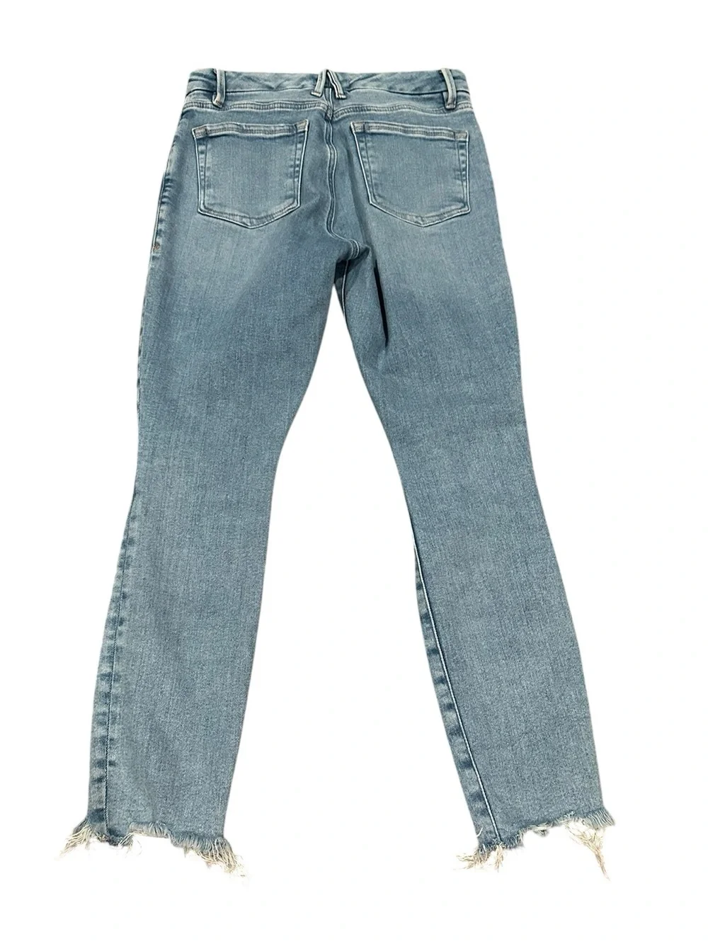GOOD AMERICAN GOOD LEGS BLUE FRAY SKINNY JEANS 8 / 29
